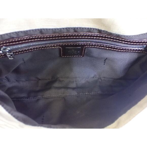 Fendi Zucca Baguette Bag White Silver Vintage Shoulder Purse FF Logo w/dustbag - Picture 13 of 16